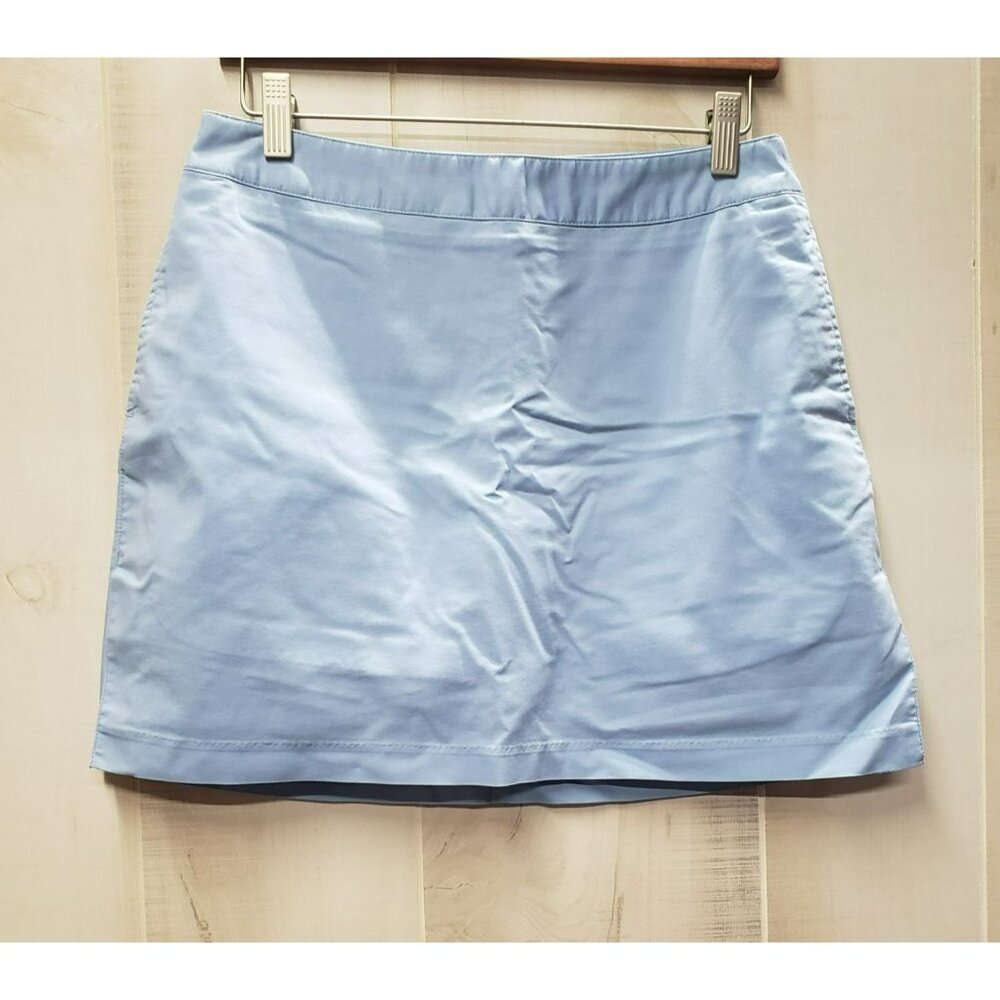 Adidas Cotton Blend Golf Skort, Size 4, Blue, Stretch, Zip back, pockets